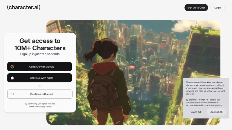 Character.AI kuvakaappaus